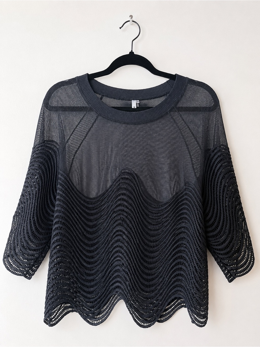 Cropped Sheer Pullover Top